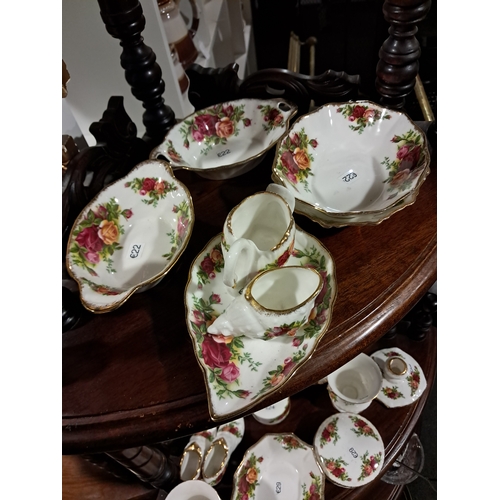 180 - Collection of Royal Albert Old Country Rose China Dishes including a Pair of Vases