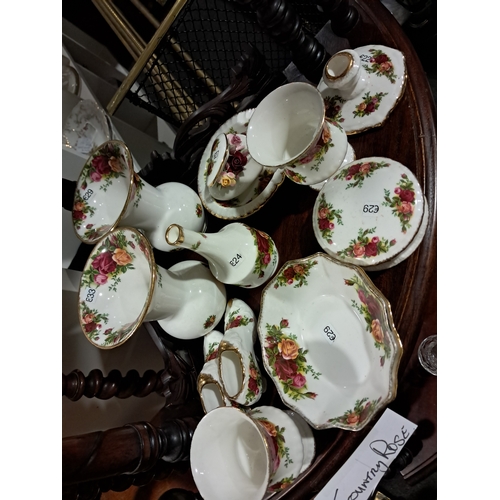 180 - Collection of Royal Albert Old Country Rose China Dishes including a Pair of Vases