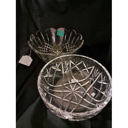 190 - Two Waterford Cut Glass Fruit Bowls