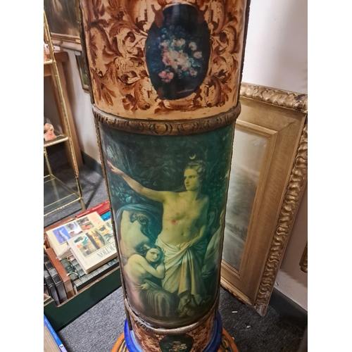 197 - Tall Majolica Style Jardiniere on Stand (155cm Tall)