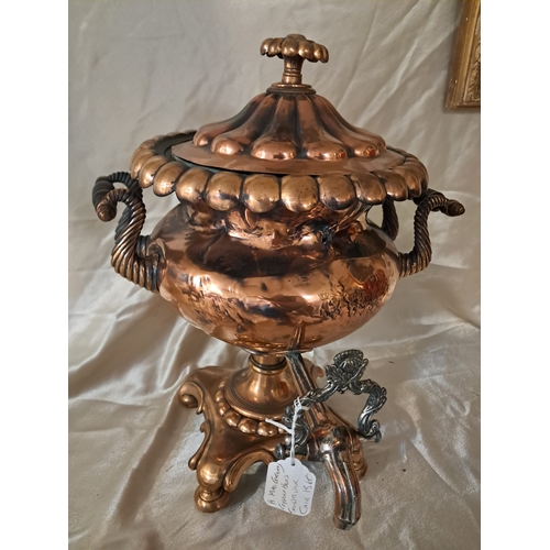 209 - 19th Century Copper Samovar (45cm Tall)