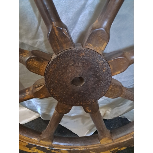 214 - Good 19th Century Ship's Wheel (100cm Wide)