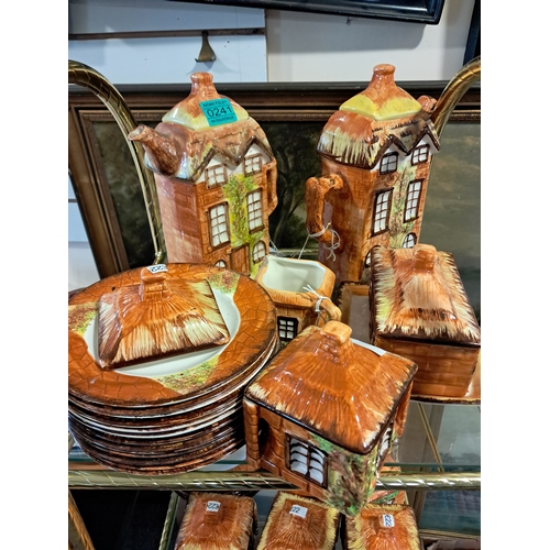 241 - Two Shelves of Cottage Ware Pottery