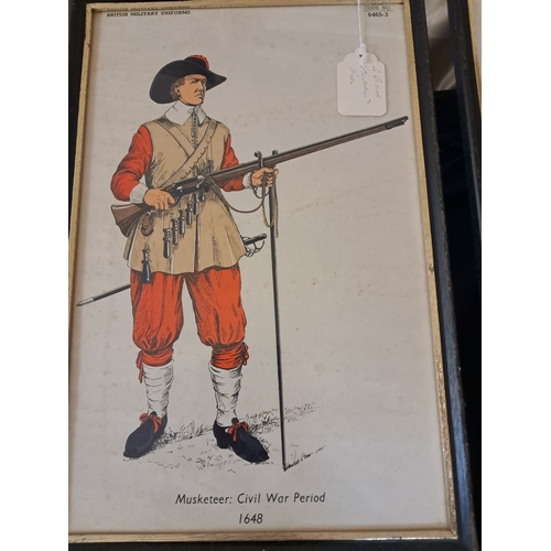 284 - Set of 3 British Military Uniform Prints