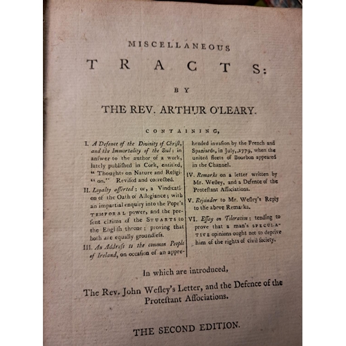 512 - Miscelleanous Tracts by Rev. Arthur O'Leary (cover loose) and others