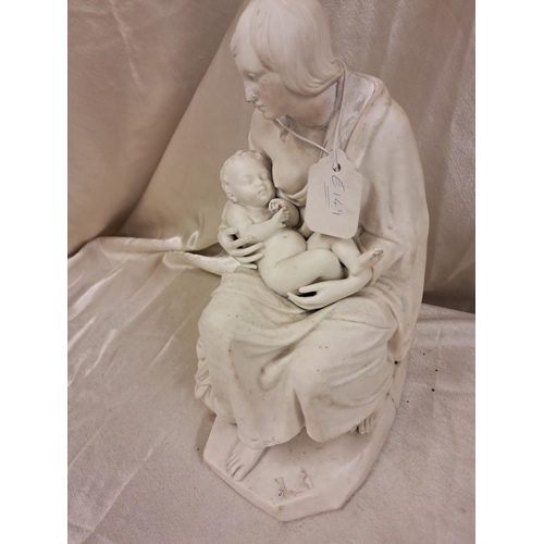 705 - After Sir Richard Winwacott - Parianware Figure of Mother and Baby by J. P. Peppi (33cm Tall)