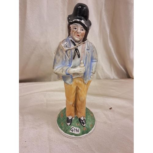 712 - 19th Century Double Sided Pottery Temperance Figure 