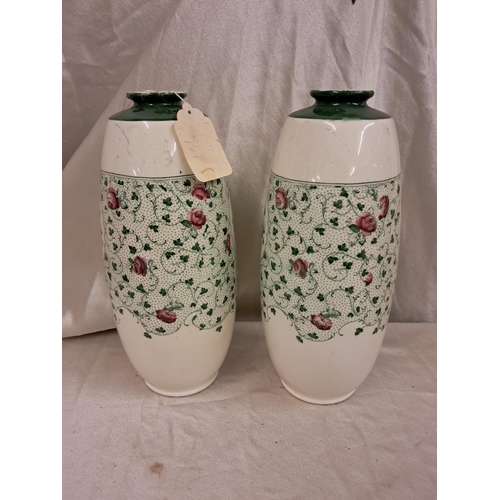 751 - Pair of Edwardian Pottery Vases by Minton (33cm Tall)