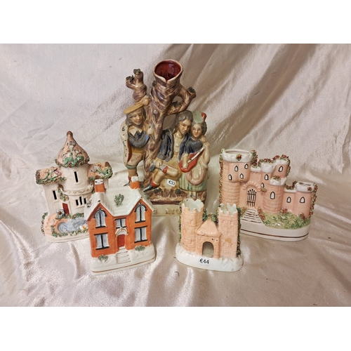 1279 - Lot of 5 Staffordshire Figures (Tallest 30cm)