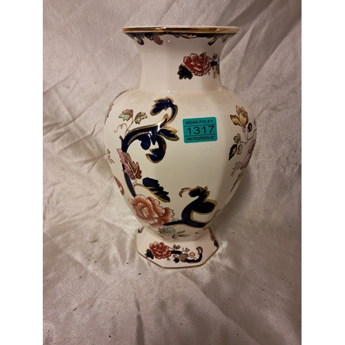 1317 - Masons Ironstone Mandalay Pattern Vase (32cm Tall)