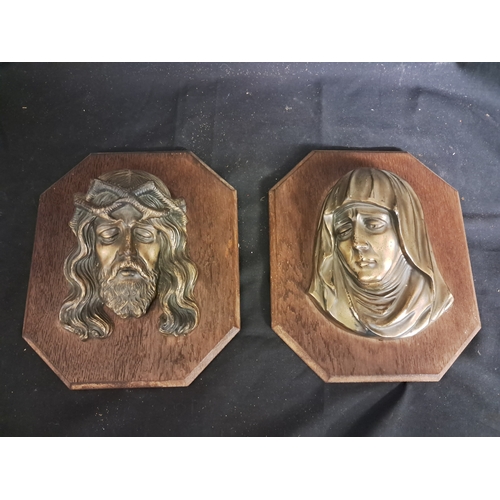 623 - Two Religious Wall Plaques (20cm x 17cm)