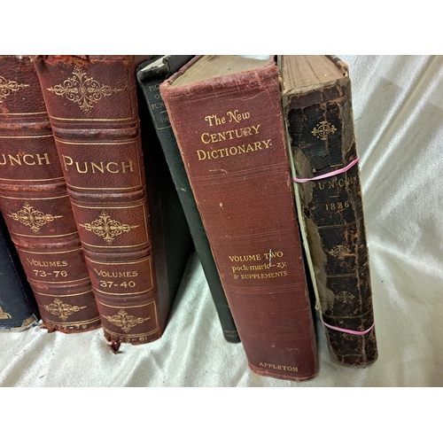 1378 - Good mixed lot to include 4 Brown Volumes of Punch 