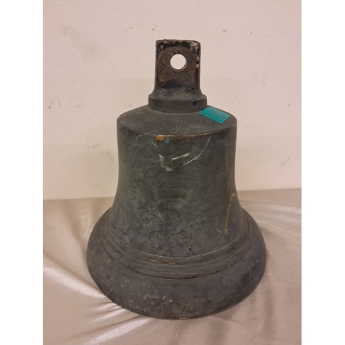 957 - 19th Century Bronze Bell (no clapper) 28cm Tall