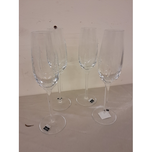 966 - 4 John Rocha Waterford Champagne Flutes