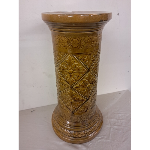 978 - 19th Century Pottery Jardinere Stand (62cm Tall)