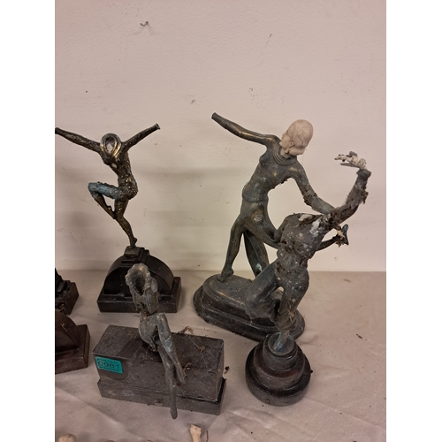 981 - Collection of Art Deco Style Figures (as found) - For Restoration