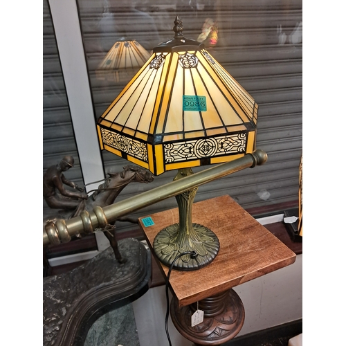 986 - Pair of Tiffany Style Table Lamps (46cm Tall) - boxed