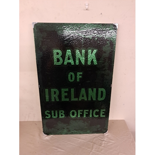 989 - Bank of Ireland Sub Office Sign (Glass Cracked) 55cm x 87cm