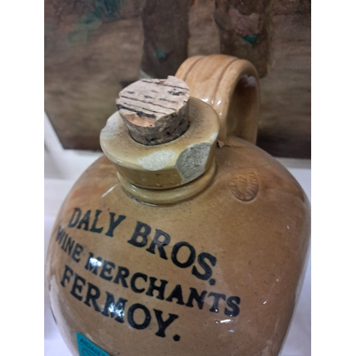 125 - Daly Bros Fernoy Stoneware Whiskey Flagon (chip to neck)