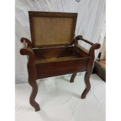 3 - Edwardian Mahogany Piano Stool