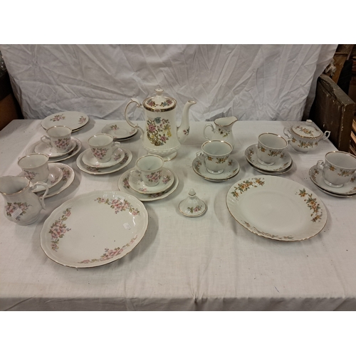 37 - Two Bone China part Tea Sets including a good Tea Pot (over 25 Pieces)