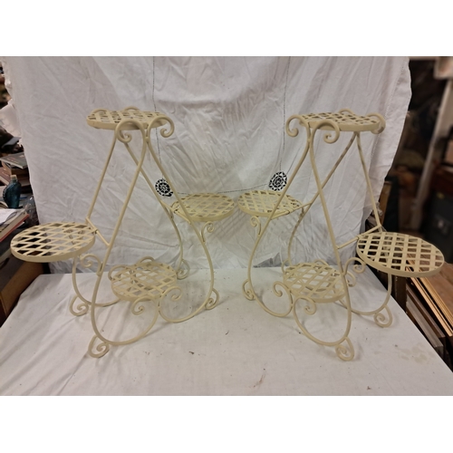 46 - Two nice Metal Plant Stands (60cm Tall)