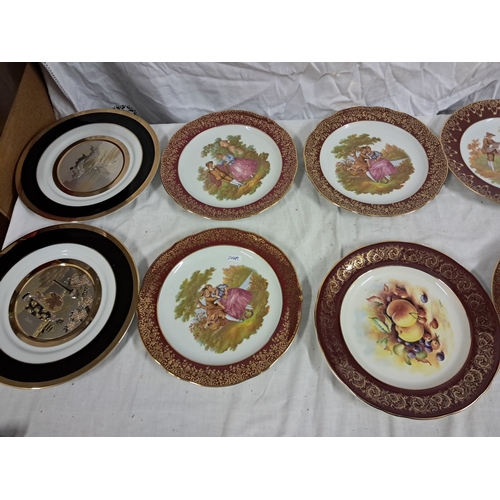 69 - Seven Limoges Porcelain Cabinet Plates and 3 others (26cm Diameter)