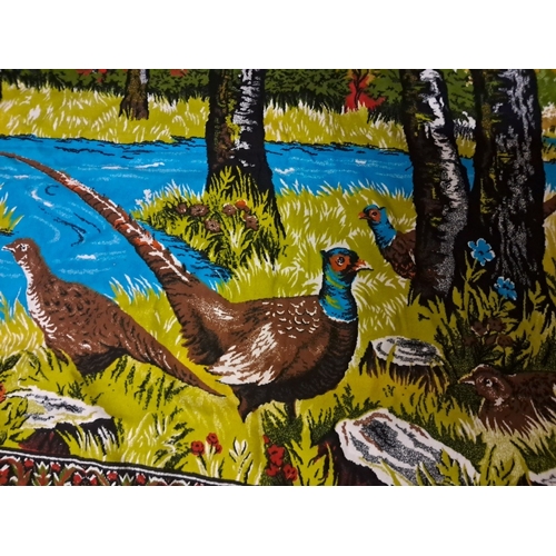 94 - Tapestry Wall Hanging - Gamebirds in Woodland (145cm x 100cm)