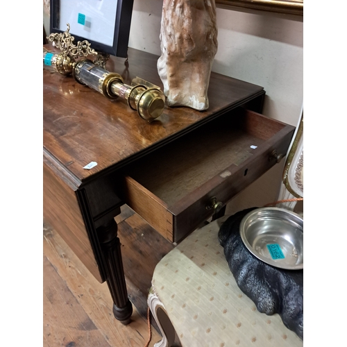 153 - Regency Mahogany Pembroke Table on Reeded Legs