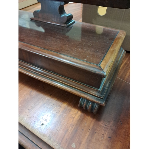 688 - Victorian Mahogany Toilet Mirror on good Platform Base