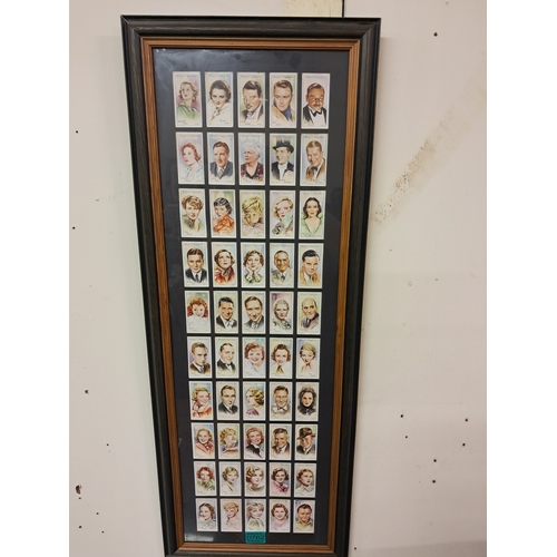 762 - Framed Set of Cigarette Cards - 