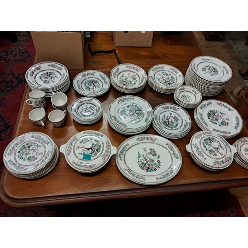 786 - Large collection of Indian Tree Pattern Dinner Ware - various Makers including Royal Doulton