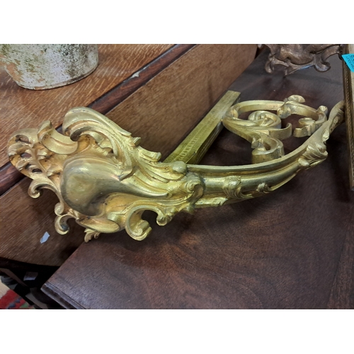 793 - Good Pair of Gilt Curtain Pole Brackets