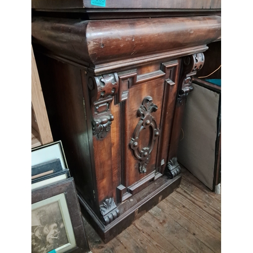 63 - Victorian Mahogany Pedestal Sideboard