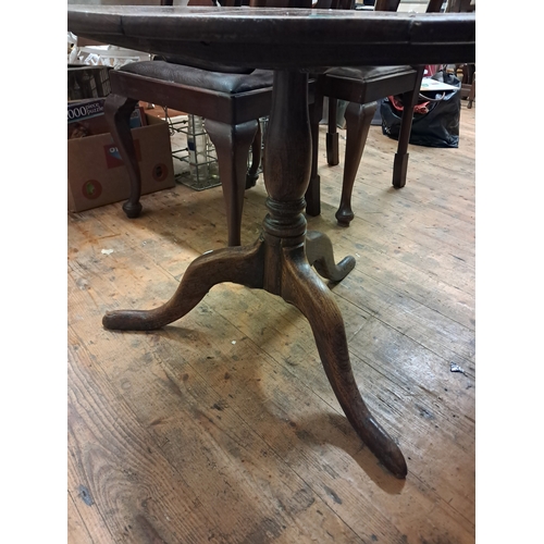 217 - Georgian Oak Supper Table (60cm Tall)