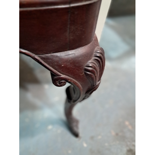 68 - Georgian Style Mahogany Armchair (losses to toe of one leg)