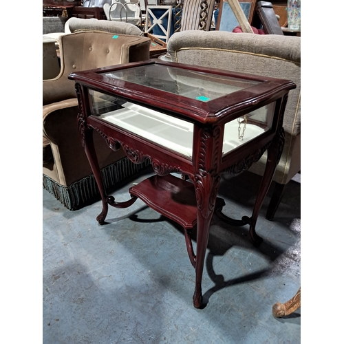 201 - Mahogany Bijouterie or Vitrine Cabinet