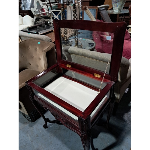 201 - Mahogany Bijouterie or Vitrine Cabinet