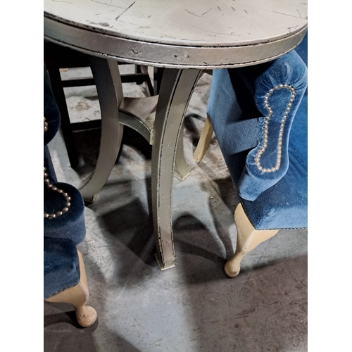 239 - Silvered Art Deco Style Lamp Table