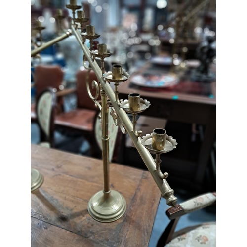 251 - Pair of Brass Candelabra