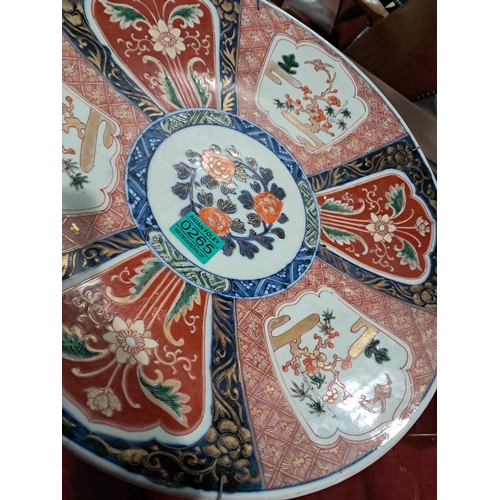 265 - 19th Century 6 Panel Porcelain Charger - 41cm Diameter