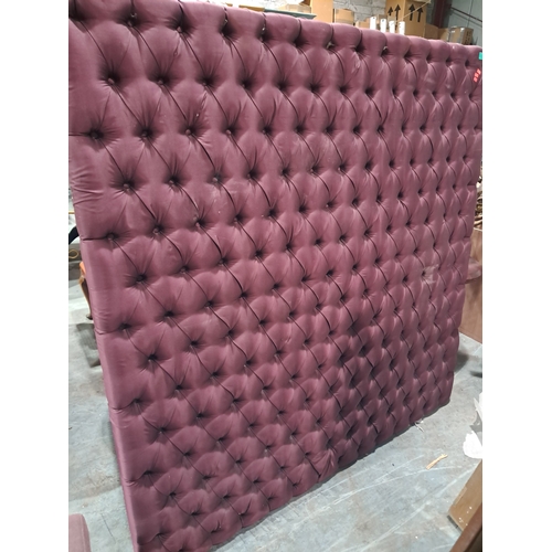 269 - Two Upholstered Headboards (180cm x 180cm) and a Double Bed Base (158cm Wide)