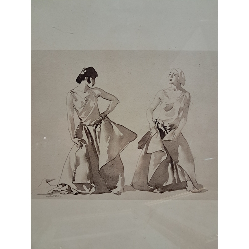 292 - Lot of 8 Gilt Framed Classical style Prints of Ladies - After Sir William Russell Flint (Each 27cm x... 