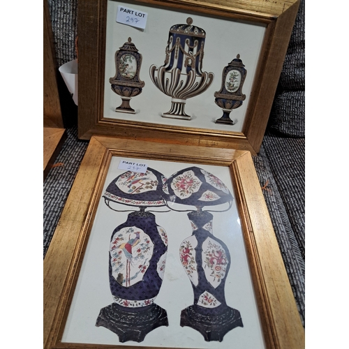 297 - Lot of 4 Decorative Gilt Framed Prints (Each 38cm x 30cm)