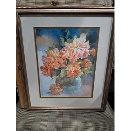 349 - Set of 6 Framed Floral Still Life Prints - After Adrienne Fletcher