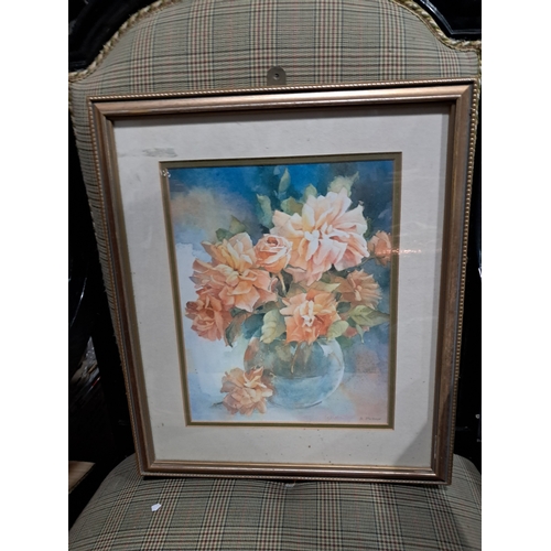 349 - Set of 6 Framed Floral Still Life Prints - After Adrienne Fletcher