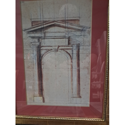 358 - Lot of 4 Framed Architectural Prints of 