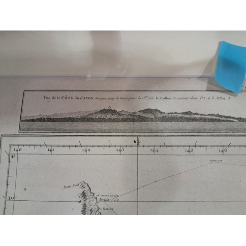 370 - Lot of 4 Framed Balck and White Maps - taken from an atlas (Largest 57cm x 46cm)