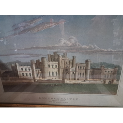 381 - Set of 4 Framed Coloured Prints of English Country Houses (55cm x 42cm)