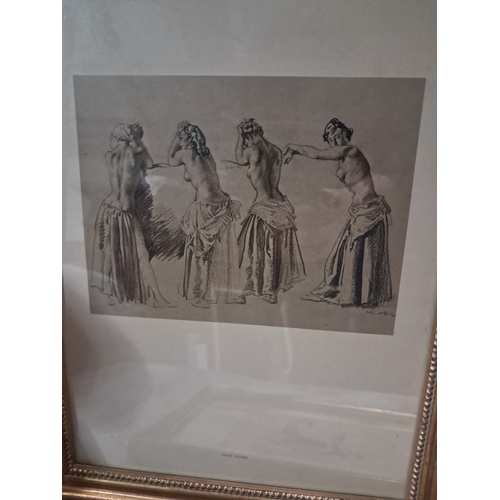 393 - After Sir William Russell Flint - Lot of 5 Framed Prints (28cm x 38cm)